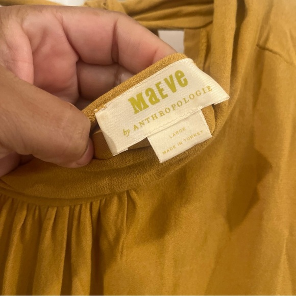 Anthropologie Golden Yellow Tunic Top - Picture 6 of 9